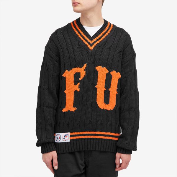 FUCT Letterman V-Neck Knitted Jumper