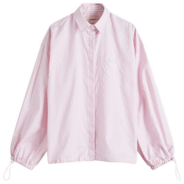 Fiorucci Balloon Sleeve Striped Shirt