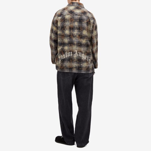 Palm Angels Logo Checked Shirt