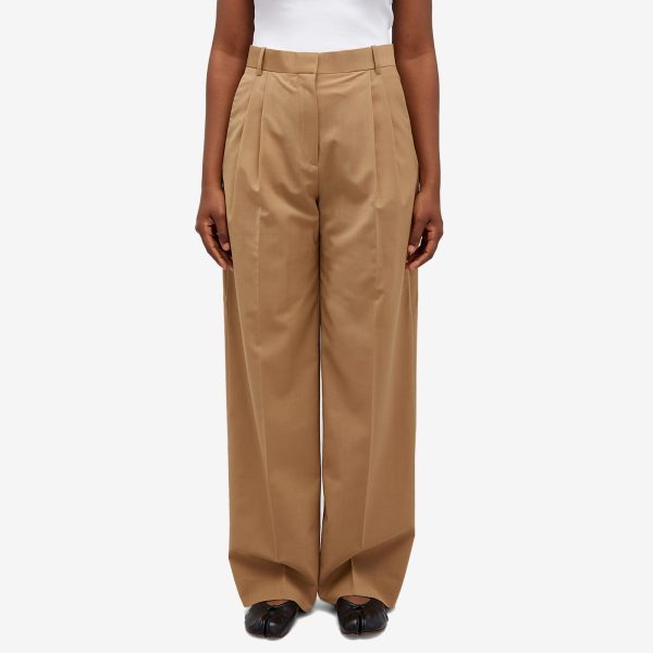 Róhe Wide leg pleated trousers