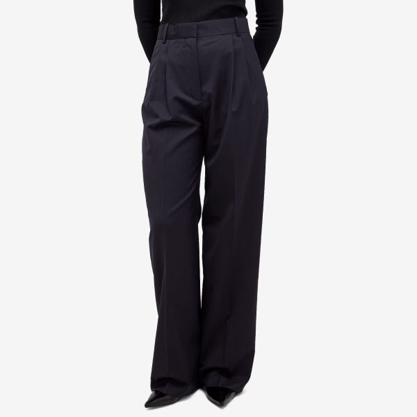 Róhe Wide leg pleated trousers