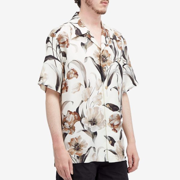 Dolce & Gabbana Flower Print Silk Vacation Shirt