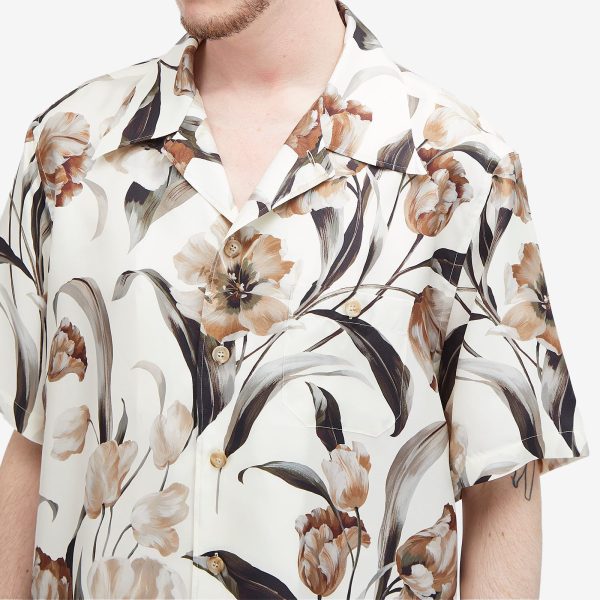 Dolce & Gabbana Flower Print Silk Vacation Shirt