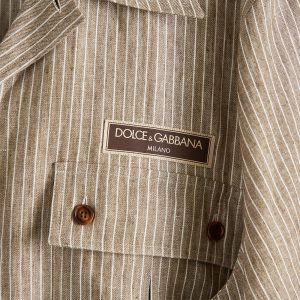 Dolce & Gabbana Pinstripe Linen Vacation Shirt