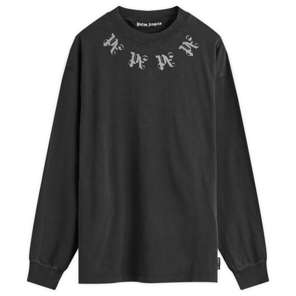 Palm Angels Statement Monogram Long Sleeve T-Shirt