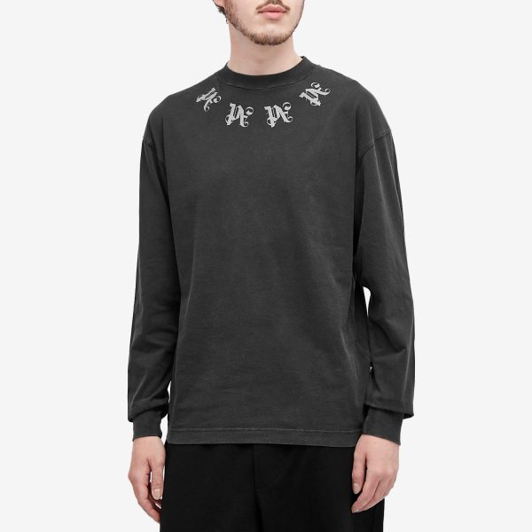 Palm Angels Statement Monogram Long Sleeve T-Shirt