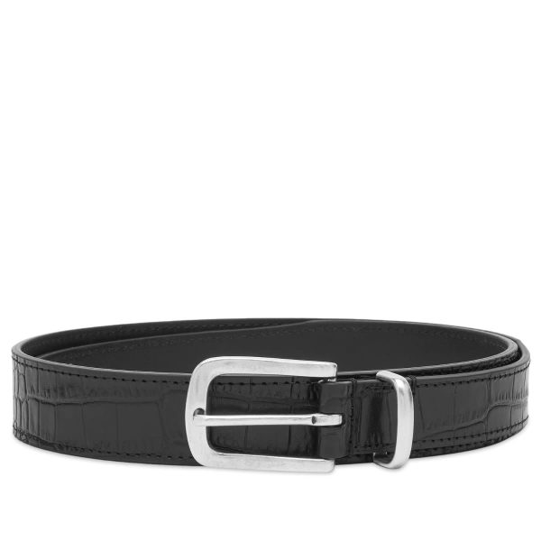 Anderson's Alligator Print Metal Trilogy Leather Belt