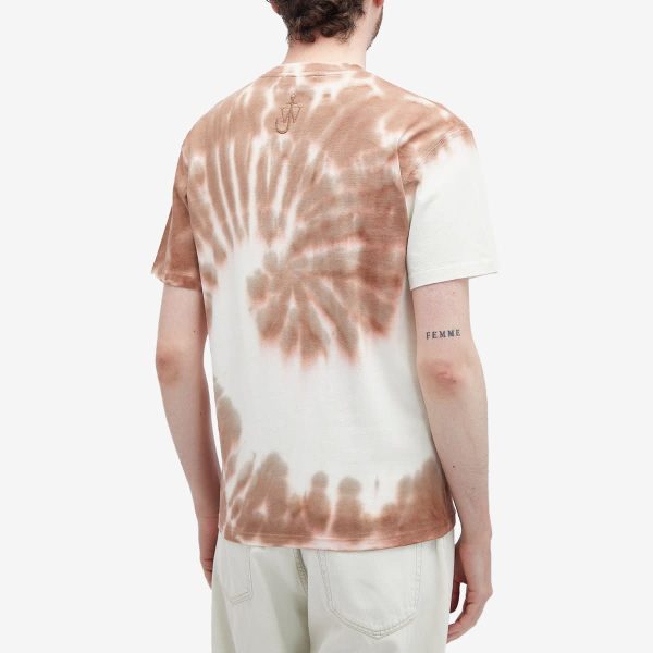 JW Anderson Cat Print Tie Dye T-Shirt