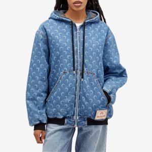 Marine Serre Moon Laser Denim Padded Jacket