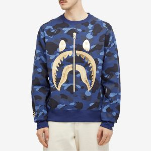 A Bathing Ape Colour Camo Shark Crew Sweat