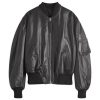 The Attico Anja Leather Bomber Jacket