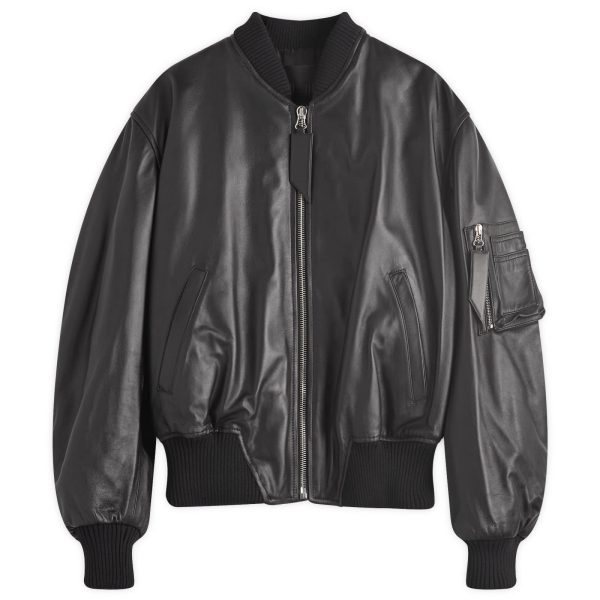 The Attico Anja Leather Bomber Jacket