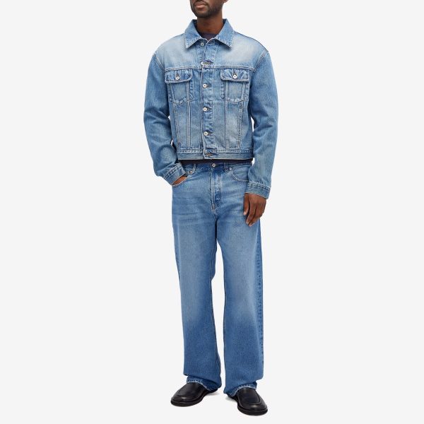 Jacquemus Leather Patch Denim Jacket