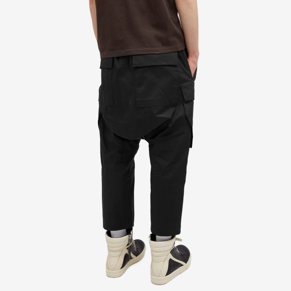 Rick Owens Heavy Twill Cropped Cargo Trousers