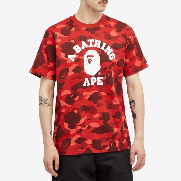 A Bathing Ape Colour Camo College T-Shirt