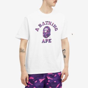 A Bathing Ape Colour Camo College T-Shirt