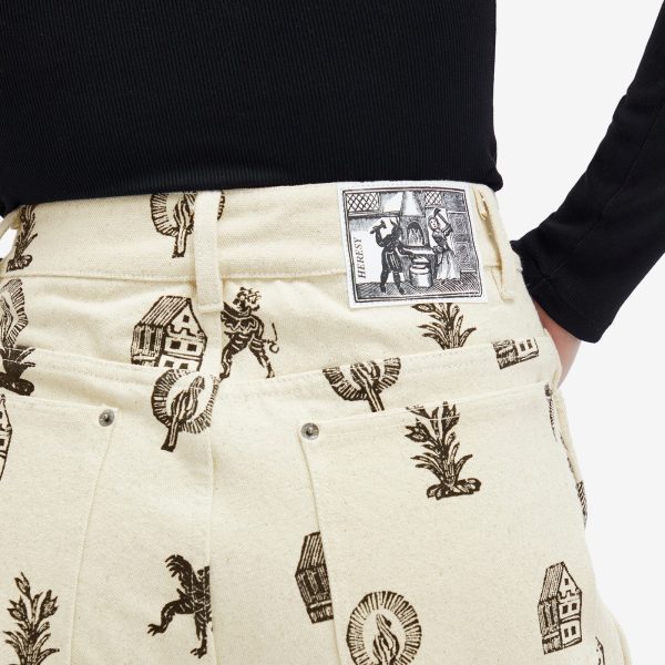 Heresy Woodcut Printed Jeans