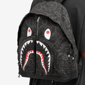 A Bathing Ape Neon Camo Shark Day Pack