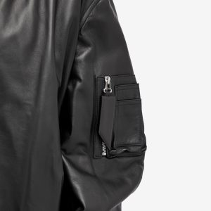 The Attico Anja Leather Bomber Jacket