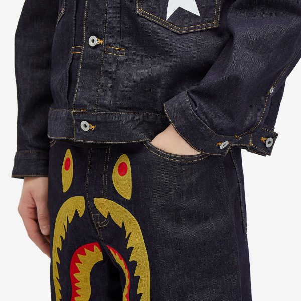 A Bathing Ape Shark Denim Shorts