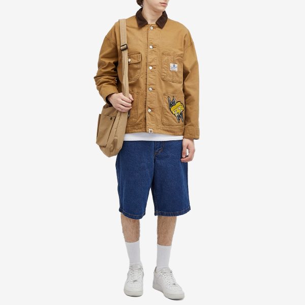 A Bathing Ape Washed Duck Coverall Jacket