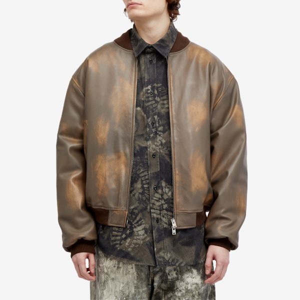 Acne Studios Lorlingo Leather Bomber Jacket