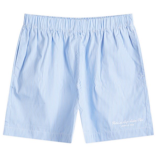 Sporty & Rich Hotel du Cap Cursive Poplin Short