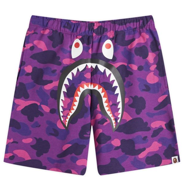 A Bathing Ape Colour Camo Shark Sweat Shorts