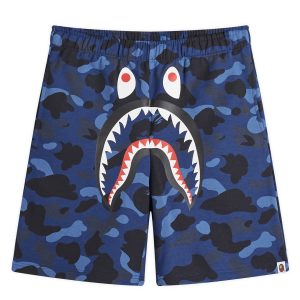 A Bathing Ape Colour Camo Shark Sweat Shorts