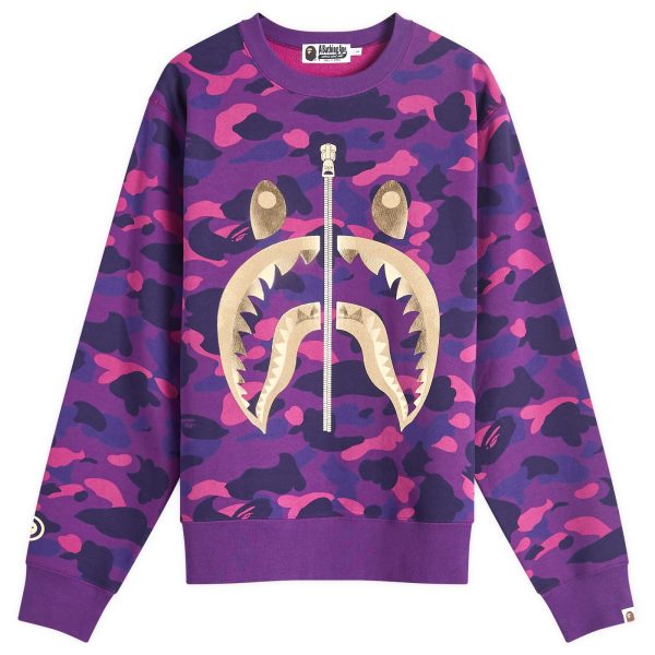 A Bathing Ape Colour Camo Shark Crew Sweat