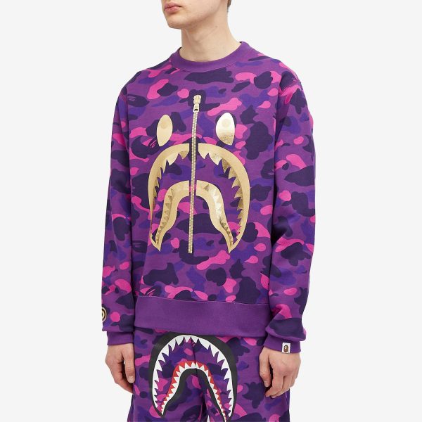 A Bathing Ape Colour Camo Shark Crew Sweat