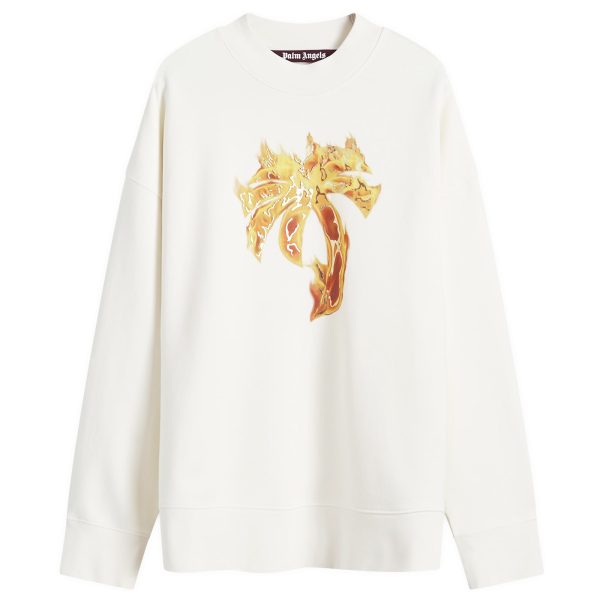 Palm Angels Burning Palm Crew Sweat