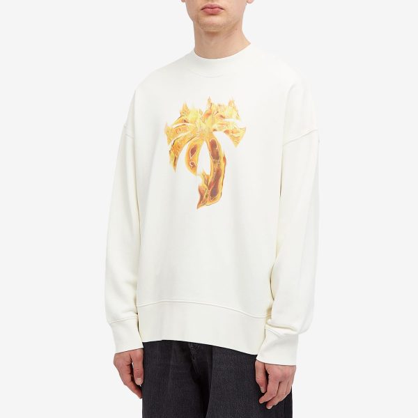 Palm Angels Burning Palm Crew Sweat