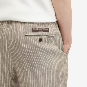 Dolce & Gabbana Pinstripe Linen Trousers