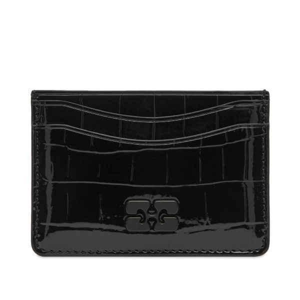 Ganni Bou Card Holder Patent Croco