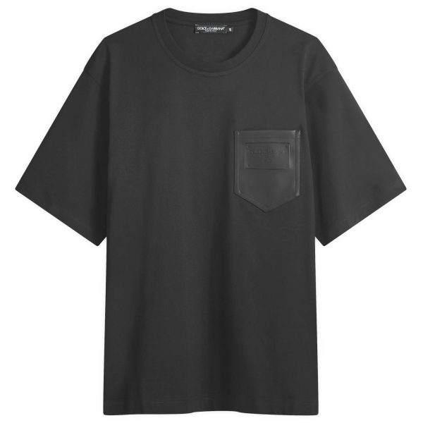 Dolce & Gabbana Leather Pocket T-Shirt