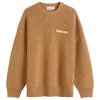 Marine Serre Half Cardigan Knit Crewneck Sweater