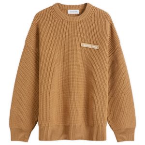 Marine Serre Half Cardigan Knit Crewneck Sweater