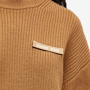 Marine Serre Half Cardigan Knit Crewneck Sweater