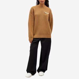 Marine Serre Half Cardigan Knit Crewneck Sweater