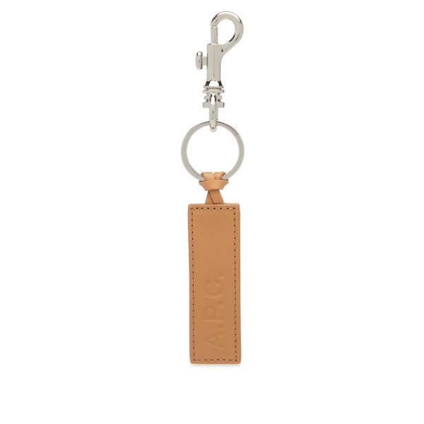 A.P.C. Leather Logo Keyring