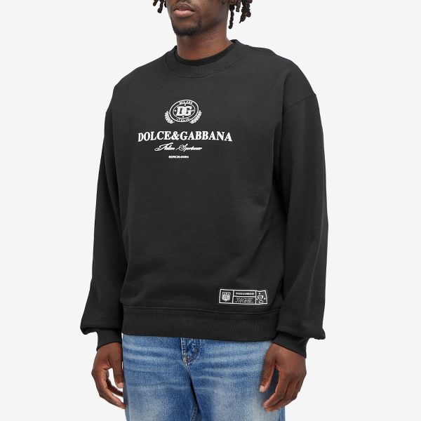 Dolce & Gabbana College Logo Crew Neck Sweatshirt