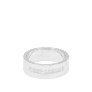 First Arrows Flat Hammered 8mm Logo Ring