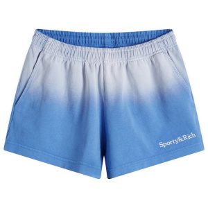 Sporty & Rich Serif Embroidered Disco Shorts