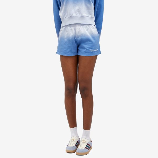 Sporty & Rich Serif Embroidered Disco Shorts