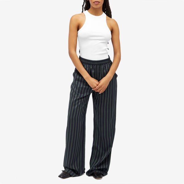 Closed Straight Leg Pinstripe Trousers