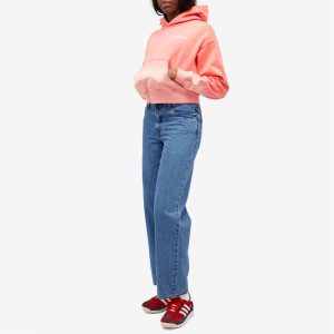 Sporty & Rich Serif Embroidered Cropped Hoodie