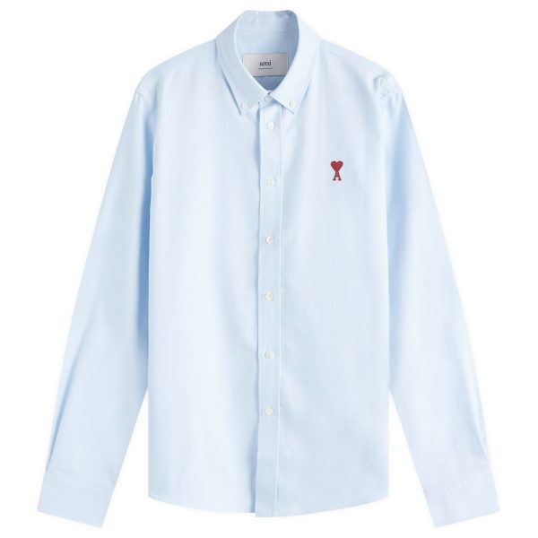 AMI Paris Heart Button Down Oxford Shirt