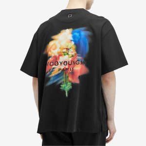 Wooyoungmi Blurred Flowers Back Logo T-Shirt