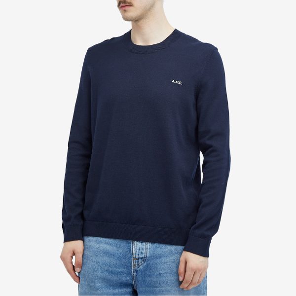 A.P.C. Amir Logo Crew Neck Jumper